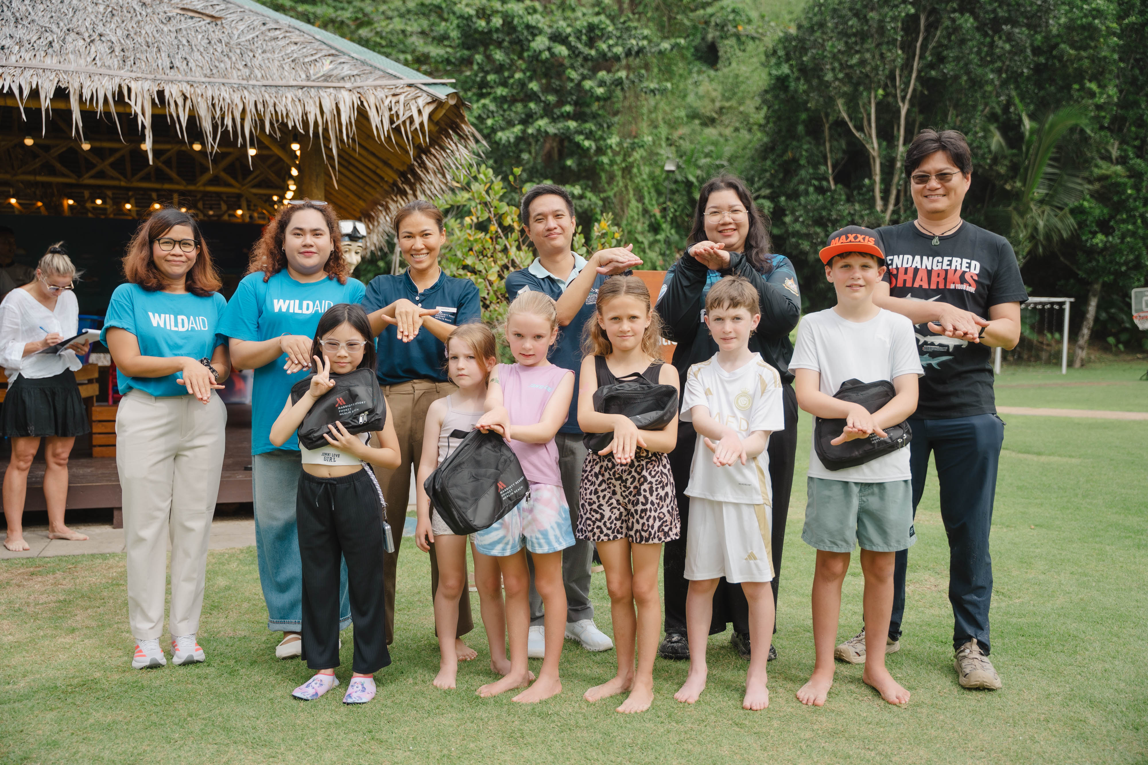 Our guests named the sea turtles: King Julian, Mr. Turtle Junior, Flipper, Timmy, and Chokdee. It was their first time seeing the ocean after being lovingly cared for.