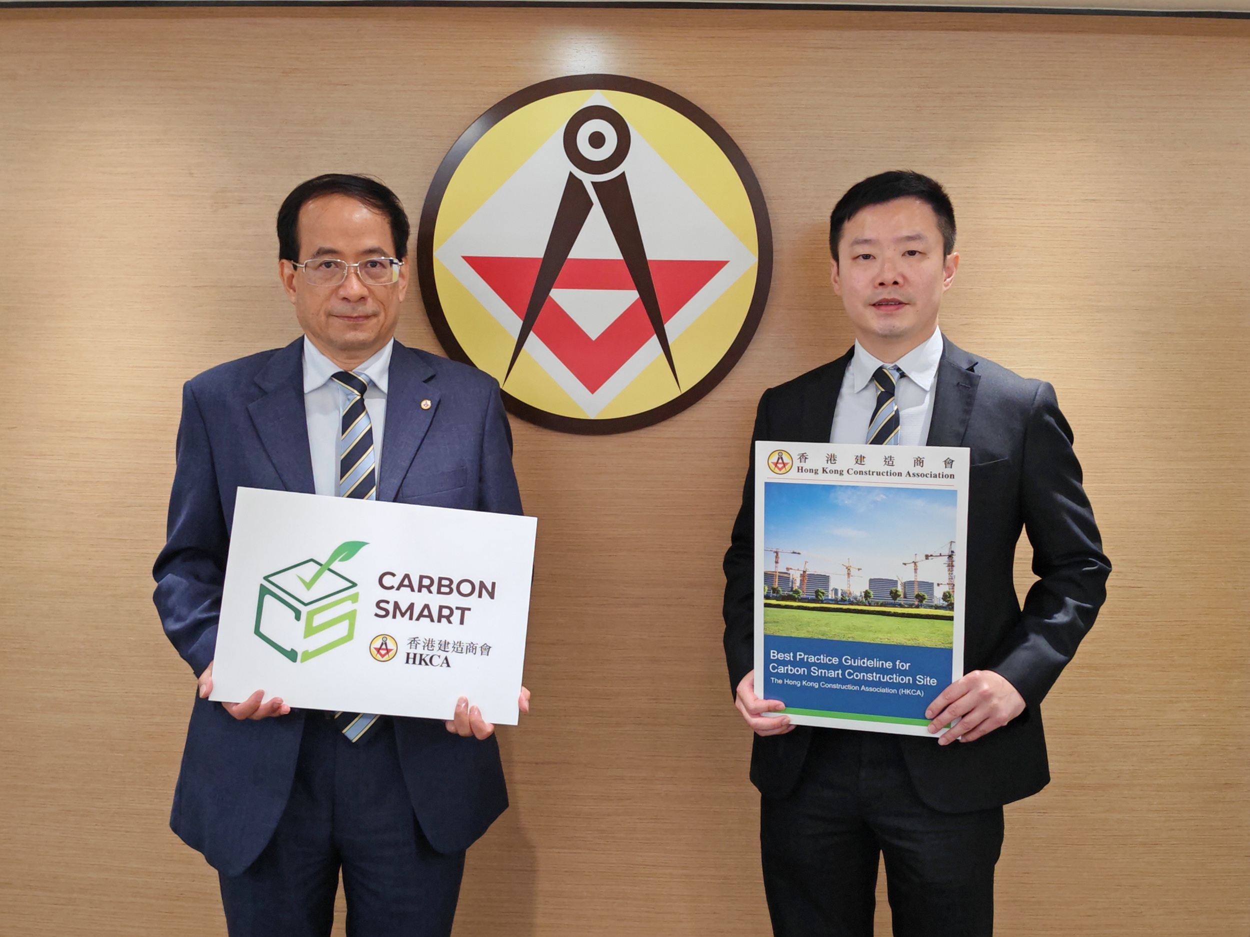 [Photo caption] From left Ir Simon Liu President of the HKCA and Mr Anthony Chan Honorary Secretary