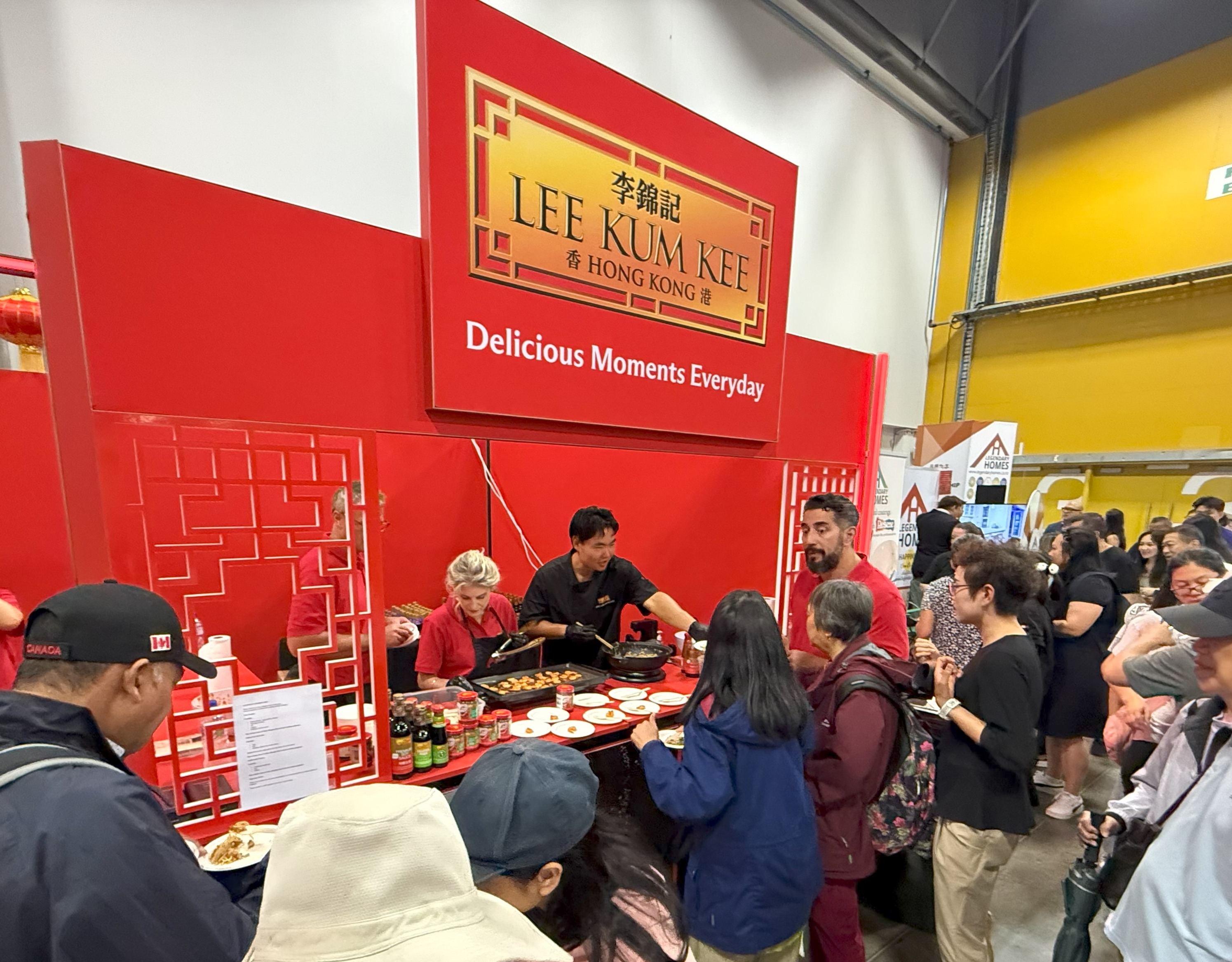 The Lee Kum Kee booth draws strong crowds at the 2026 Auckland Chinese New Year Festival & Market Day.