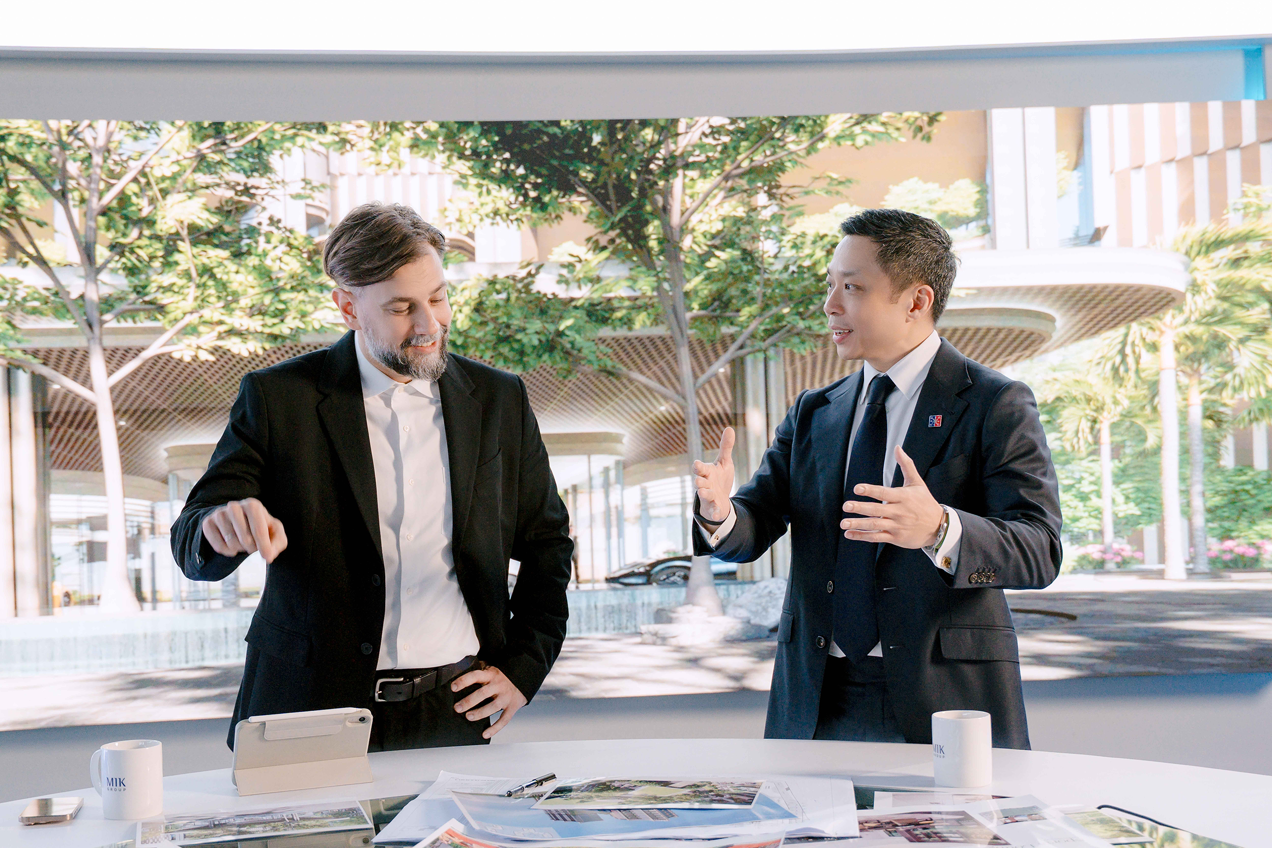 Representatives of MIK Group working with international partners during the development of The Magnolia. Photo courtesy of MIK